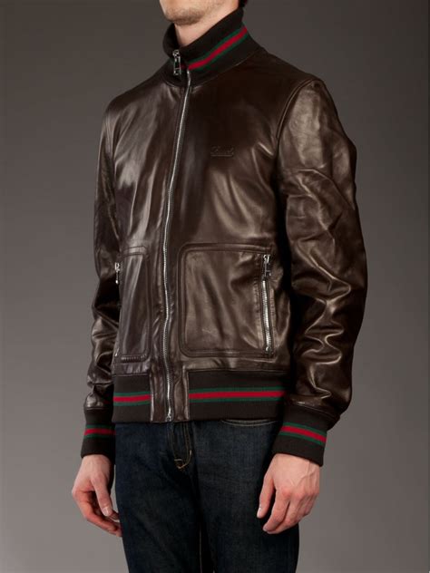 gucci leather blazer jacket|vintage Gucci leather jacket men's.